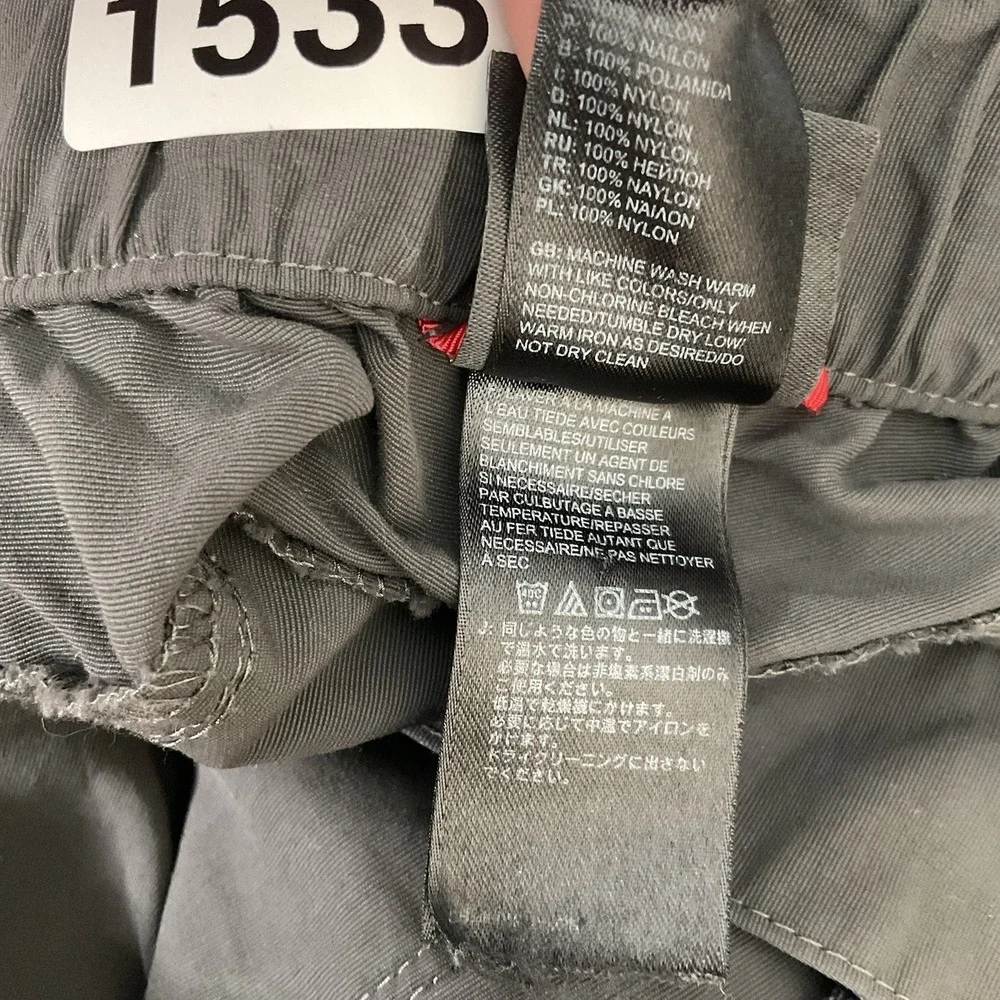 The North Face Convertible Pants Shorts Mens 2XL Gray Cargo Nylon‎ Hiking Trail